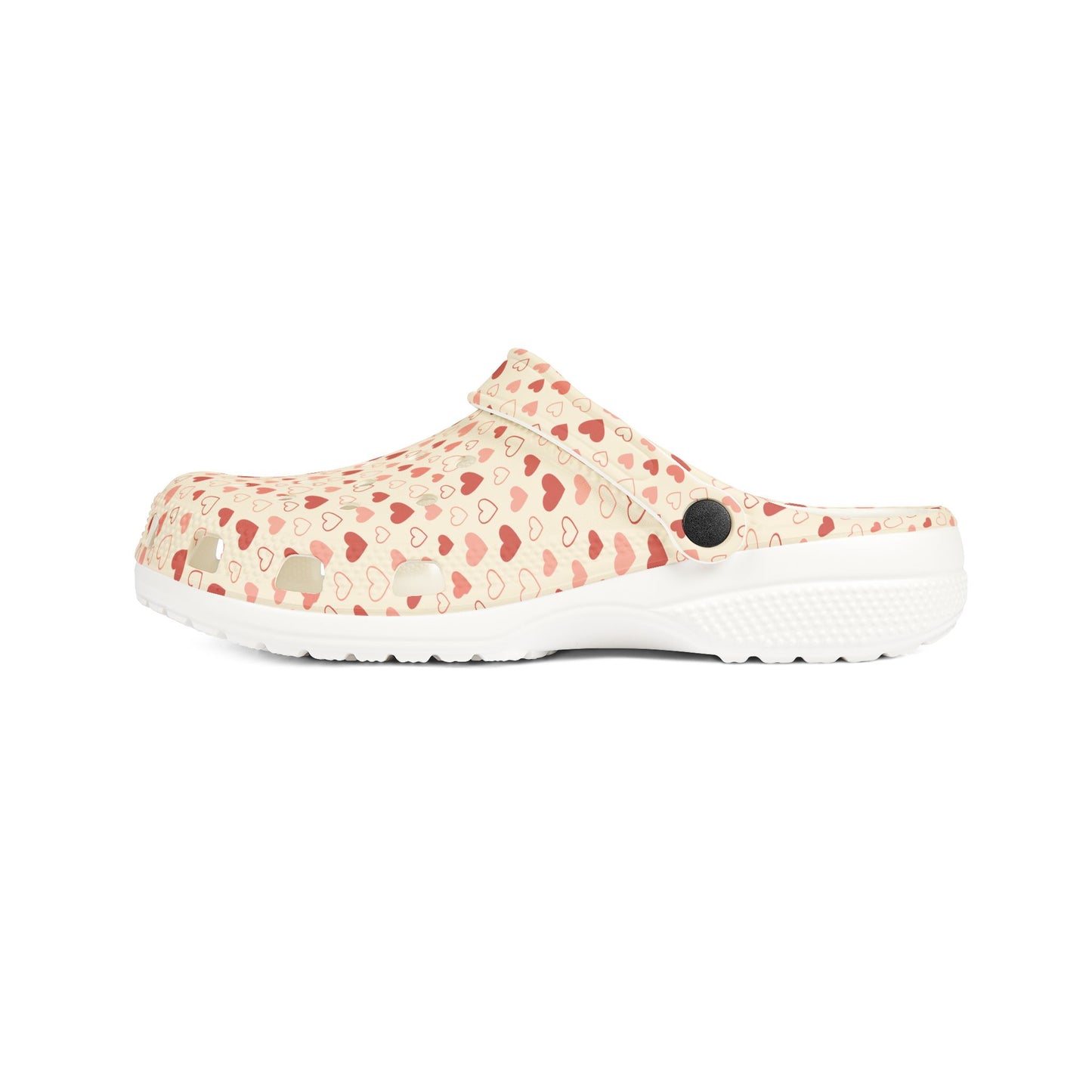 Cute Heart Pattern EVA Foam Rubber Shoes - Cozy Slip-On Clogs for Everyday Wear, Gift for Her, Summer Footwear, Fun House Slippers