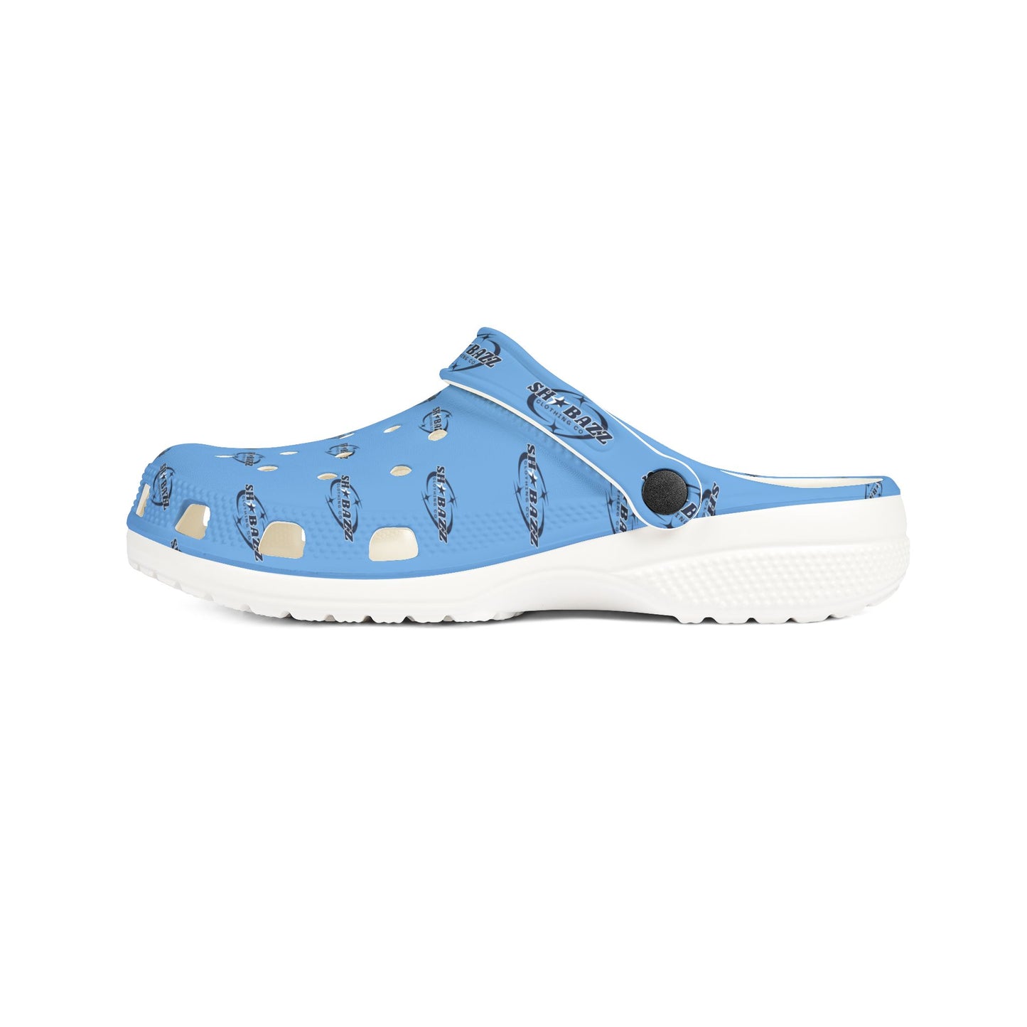 Shabazz Whimsical Blue EVA Foam Clogs - Fun Comfortable Garden Shoes, Lightweight Footwear, Perfect for Summer, Poolside, and Everyday Use