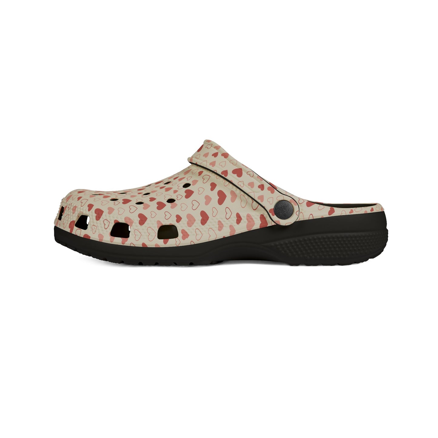 Cute Heart Pattern EVA Foam Rubber Shoes - Cozy Slip-On Clogs for Everyday Wear, Gift for Her, Summer Footwear, Fun House Slippers