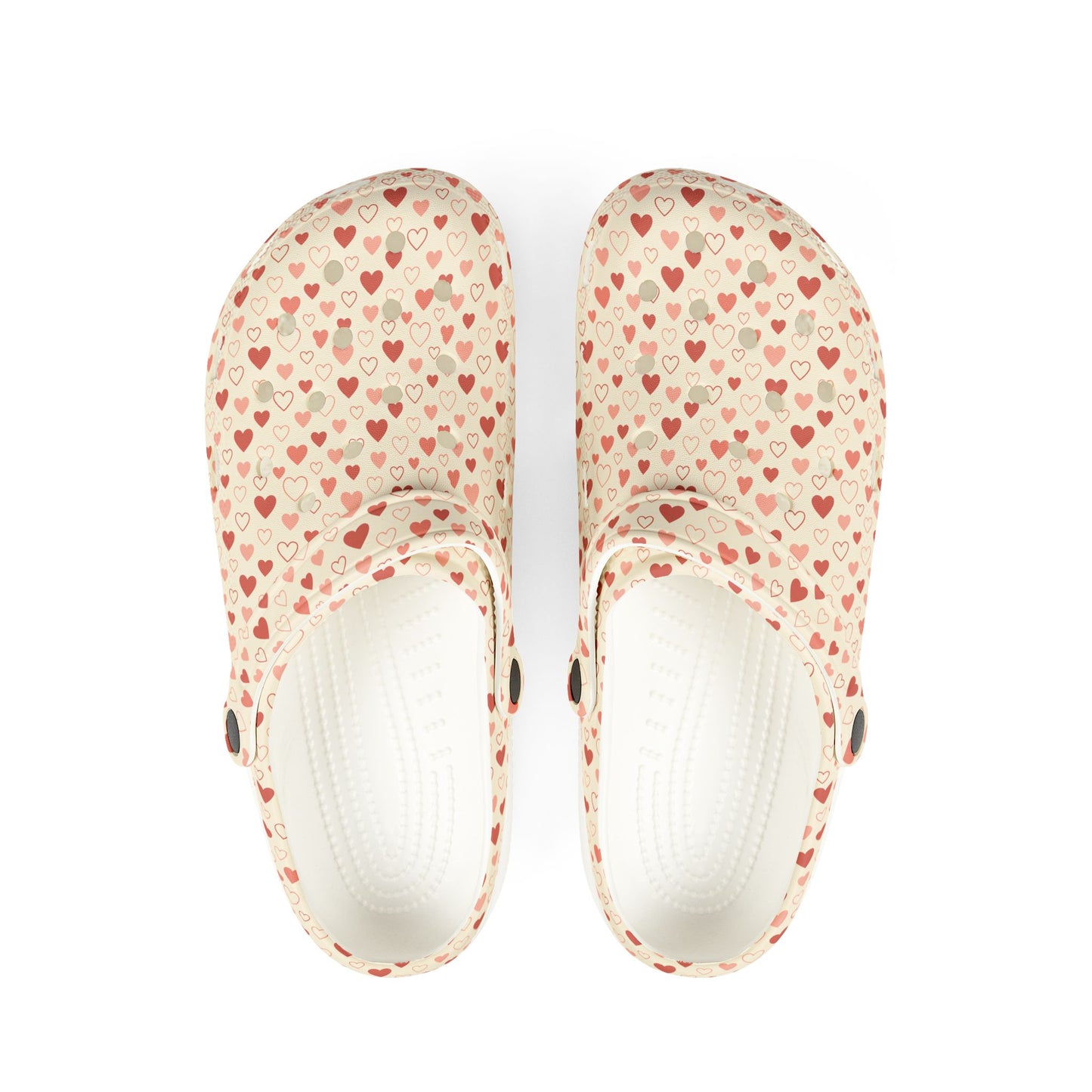 Cute Heart Pattern EVA Foam Rubber Shoes - Cozy Slip-On Clogs for Everyday Wear, Gift for Her, Summer Footwear, Fun House Slippers
