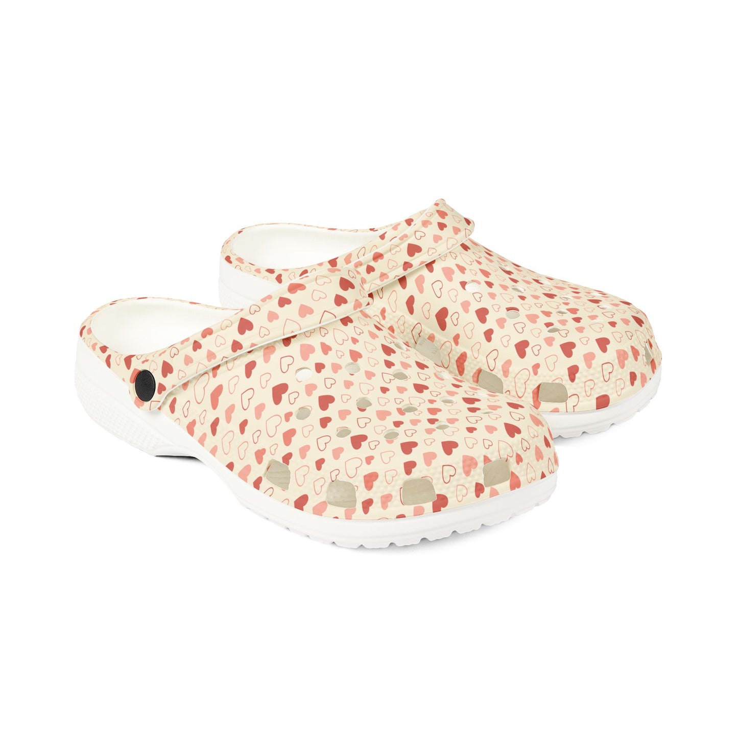 Cute Heart Pattern EVA Foam Rubber Shoes - Cozy Slip-On Clogs for Everyday Wear, Gift for Her, Summer Footwear, Fun House Slippers
