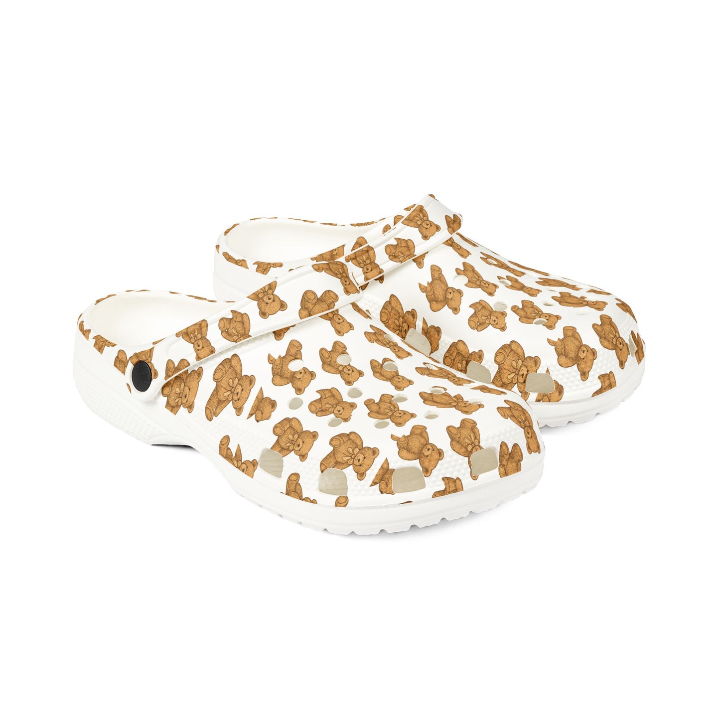 Teddy Bear Pattern EVA Foam Rubber Shoes - Cozy Slip-On Clogs for Everyday Wear, Gift for Her, Summer Footwear, Fun House Slippers