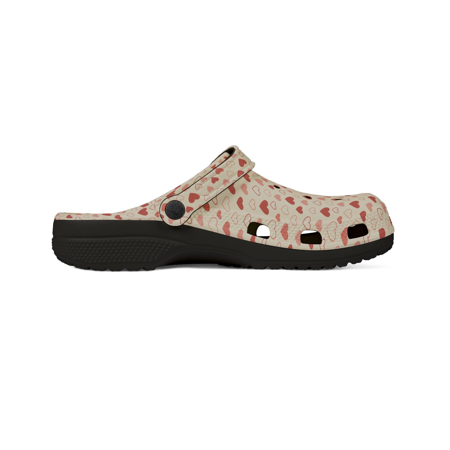 Cute Heart Pattern EVA Foam Rubber Shoes - Cozy Slip-On Clogs for Everyday Wear, Gift for Her, Summer Footwear, Fun House Slippers