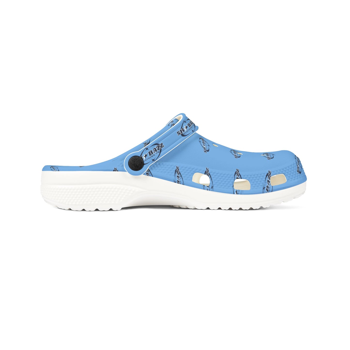 Shabazz Whimsical Blue EVA Foam Clogs - Fun Comfortable Garden Shoes, Lightweight Footwear, Perfect for Summer, Poolside, and Everyday Use
