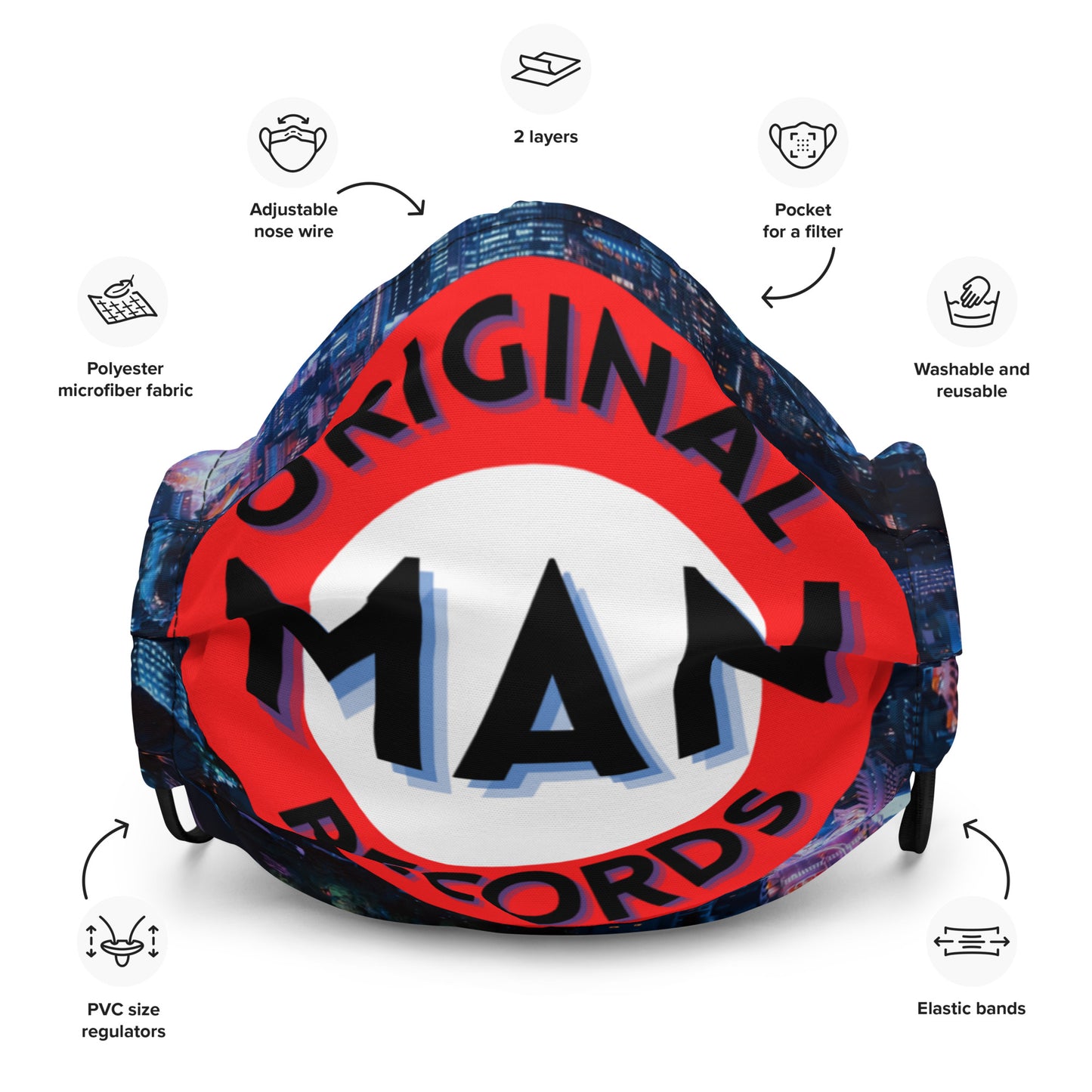 Original Man Records Premium face mask