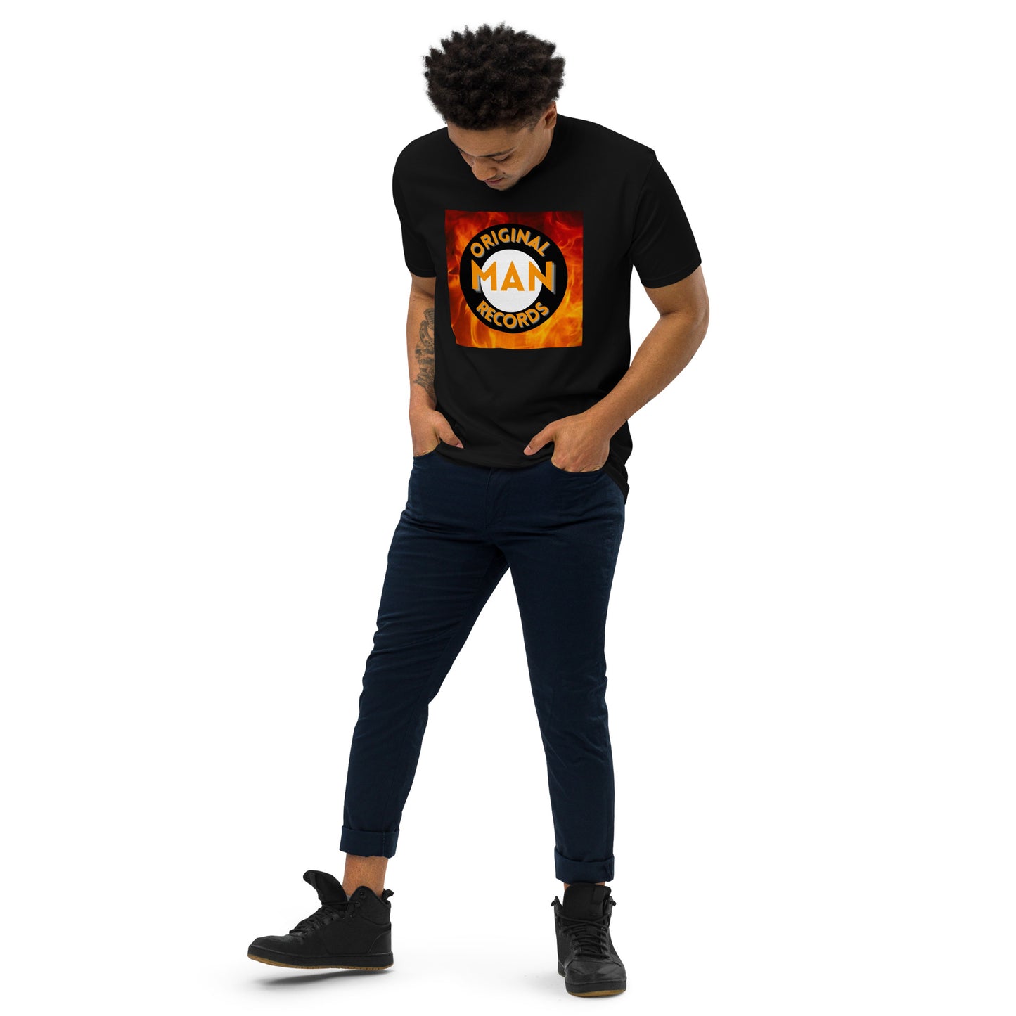 Original Man Records Men’s premium heavyweight tee
