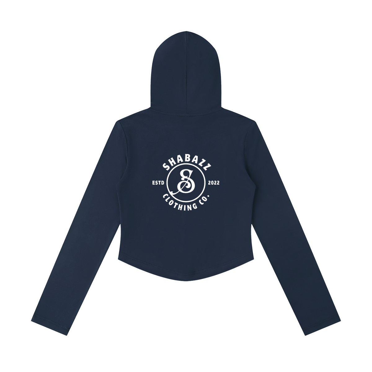 Shabazz Women's Slim Cropped Full Zip Hoodie