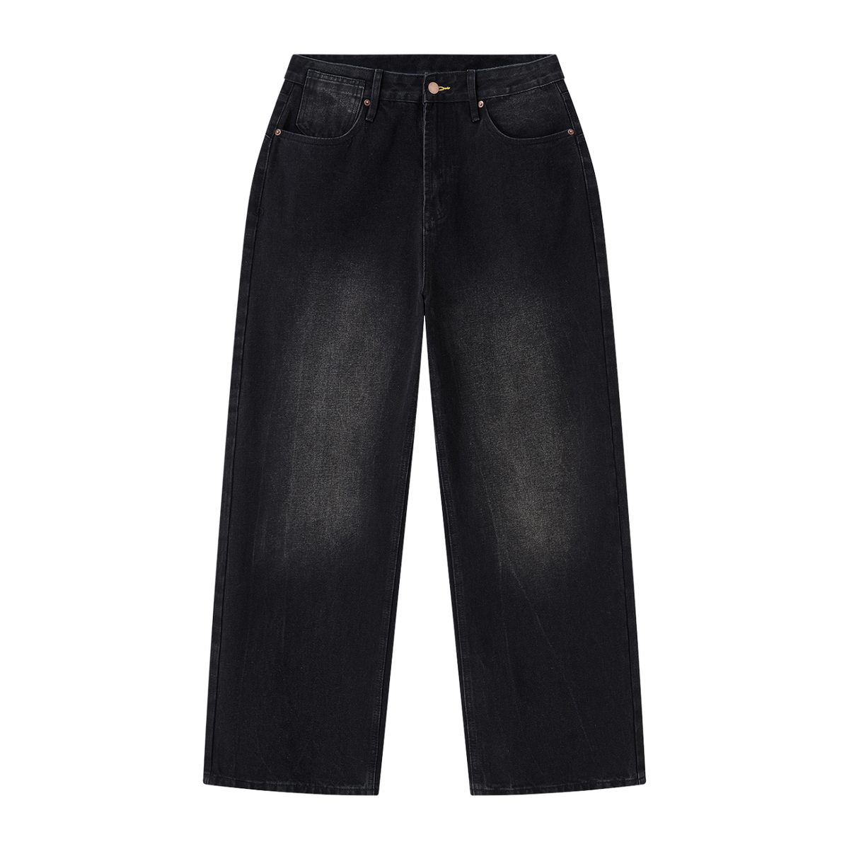 Shabazz Men's Vintage Wash Wide Leg Jeans