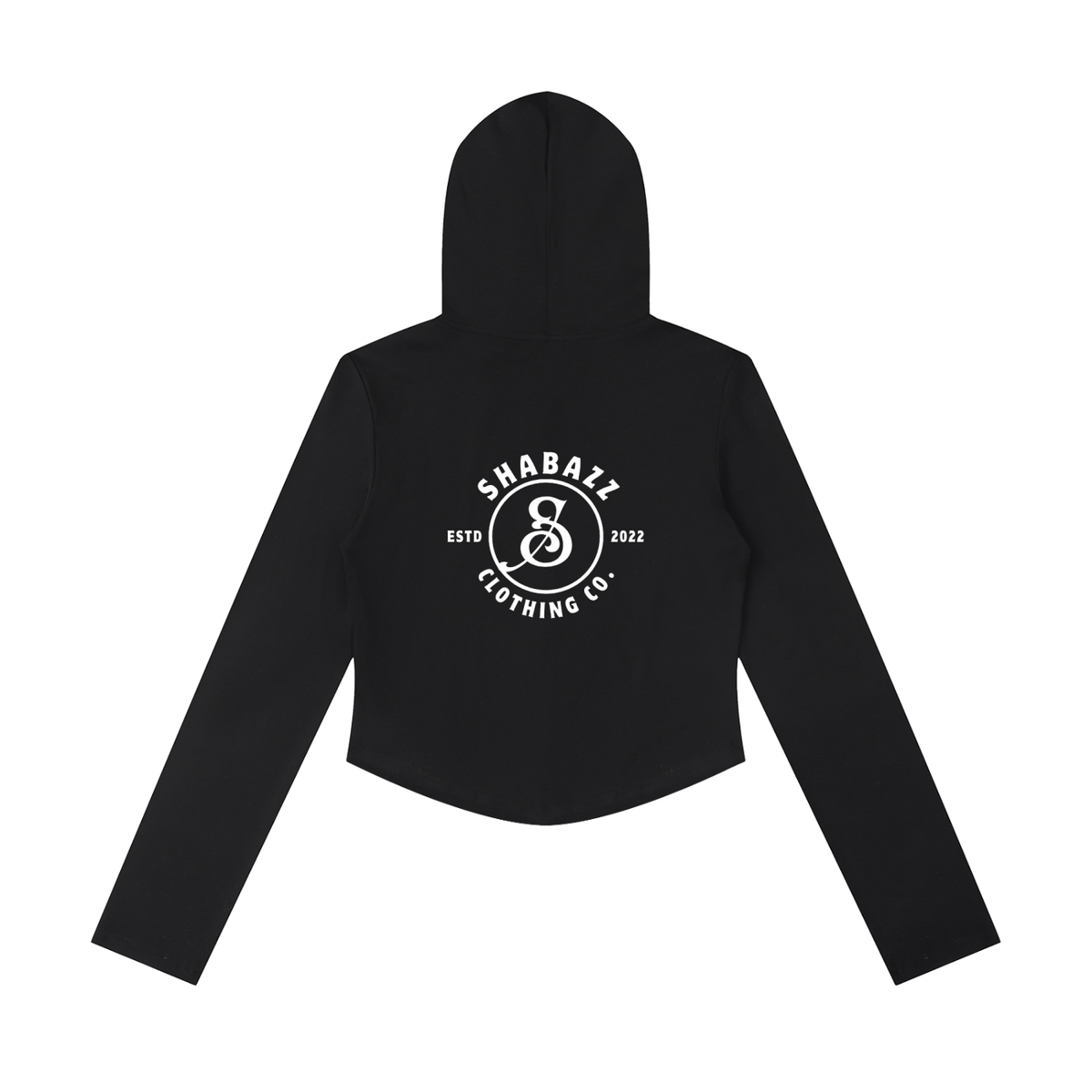 Shabazz Women's Slim Cropped Full Zip Hoodie