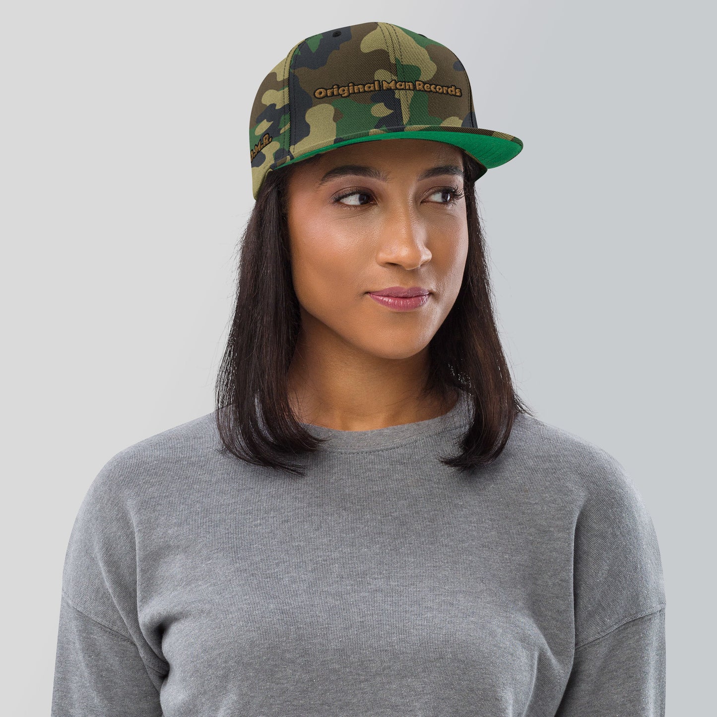 Original Man Records Camo Snapback Hat