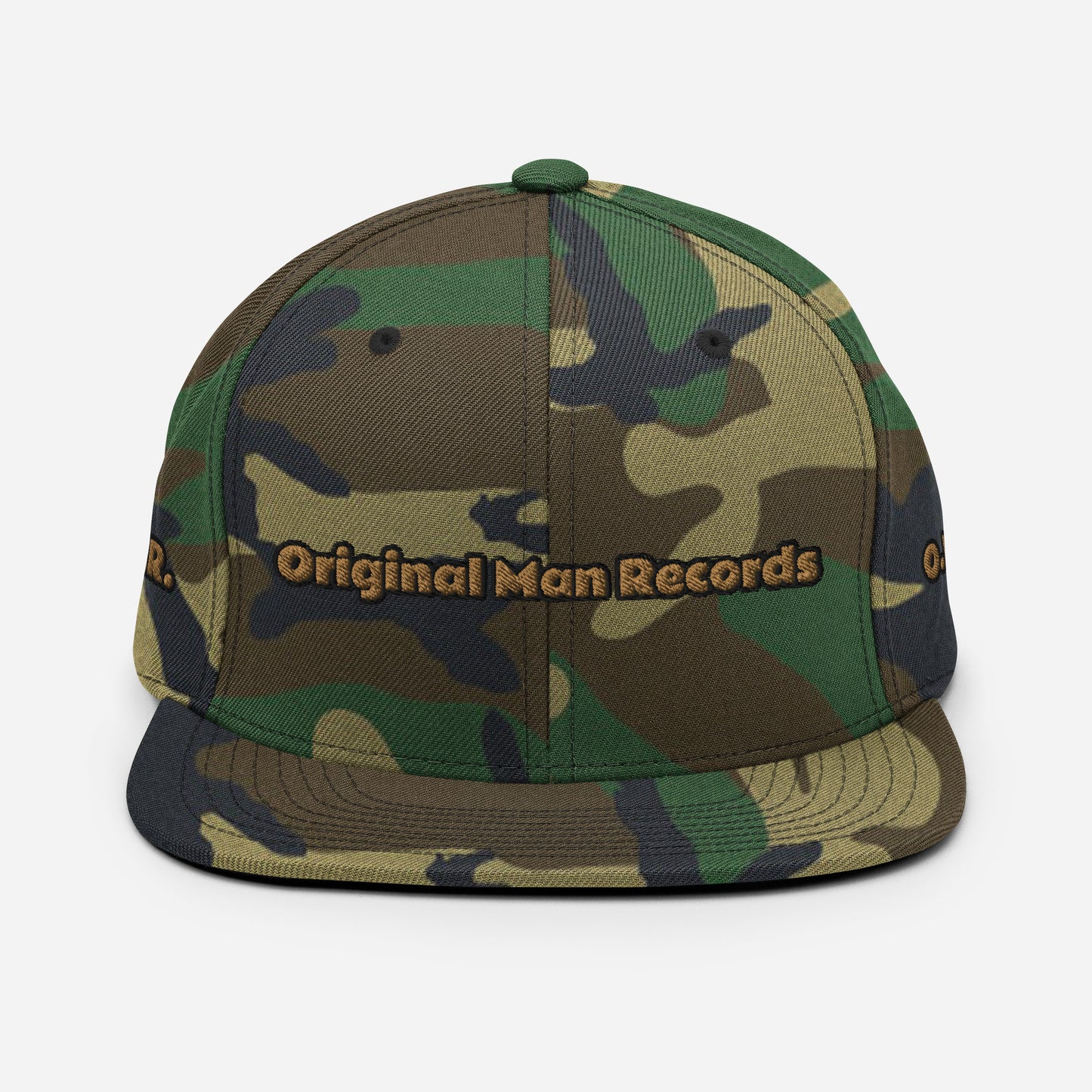 Original Man Records Camo Snapback Hat