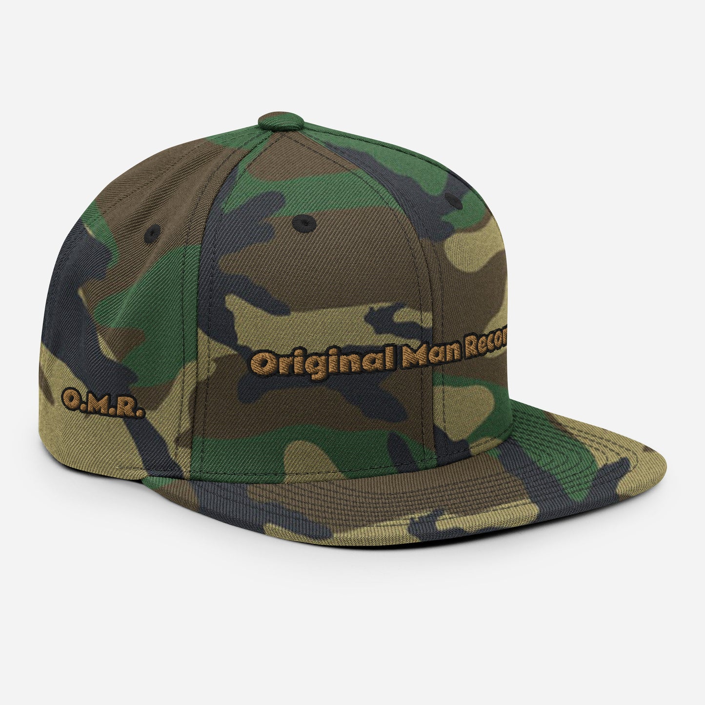 Original Man Records Camo Snapback Hat