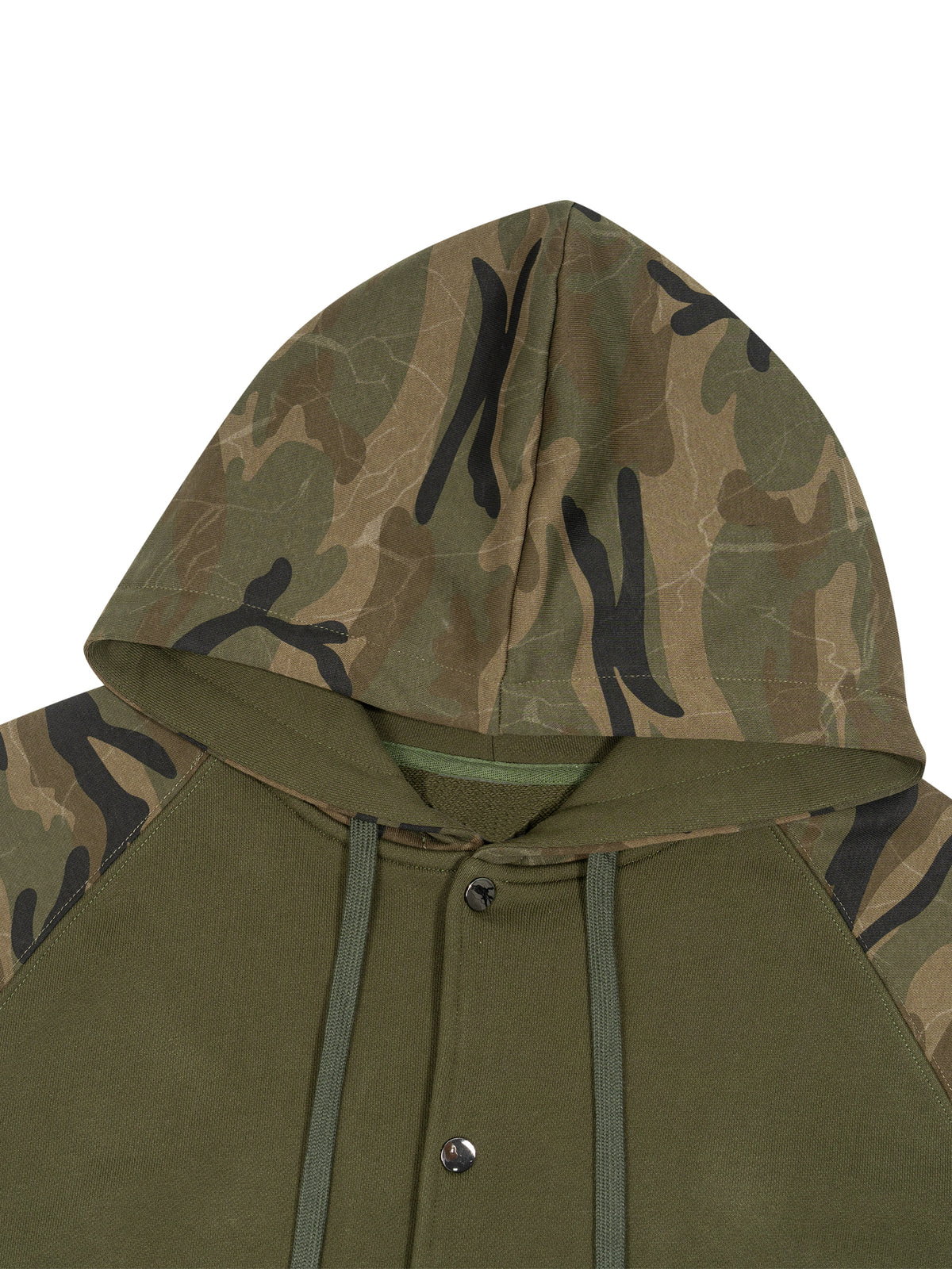 Shabazz Unisex Camo-Splice Raglan Zip Hoodie