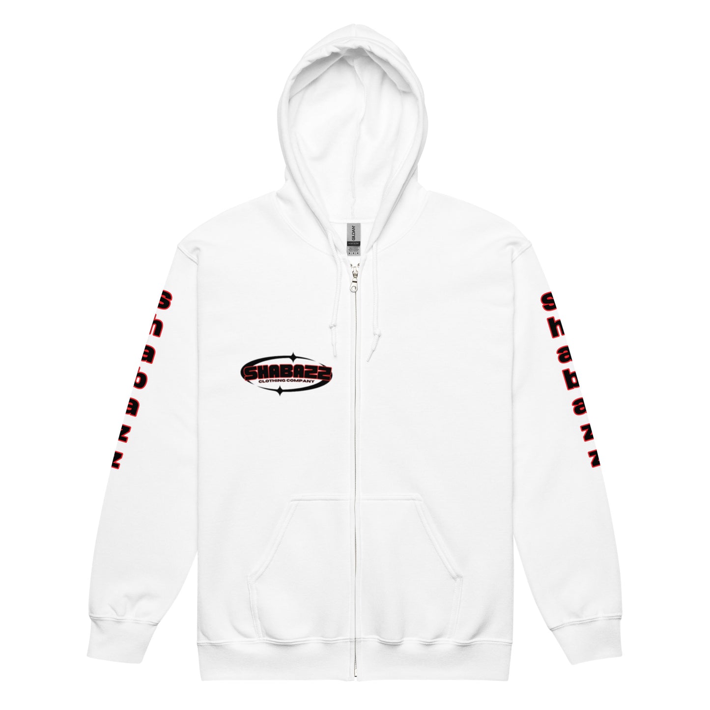 Shabazz White Unisex heavy blend zip hoodie