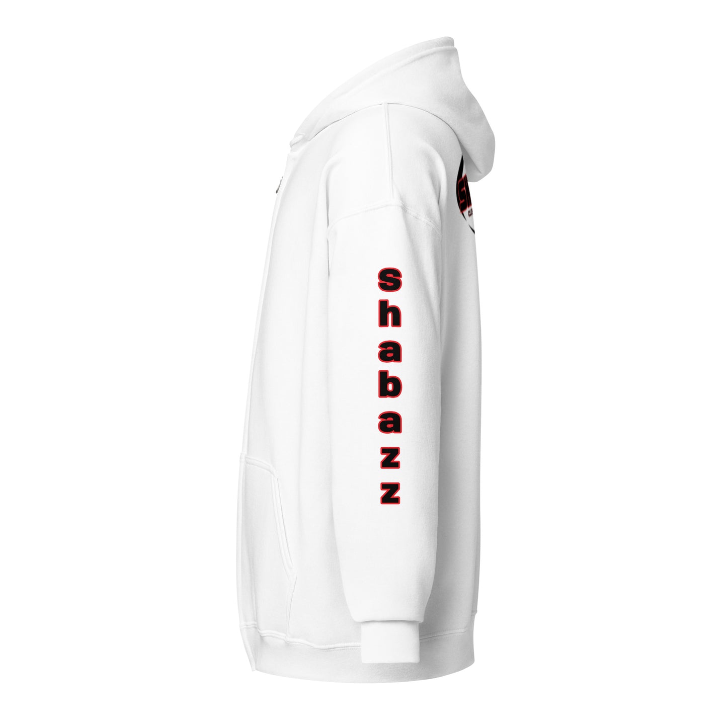 Shabazz White Unisex heavy blend zip hoodie