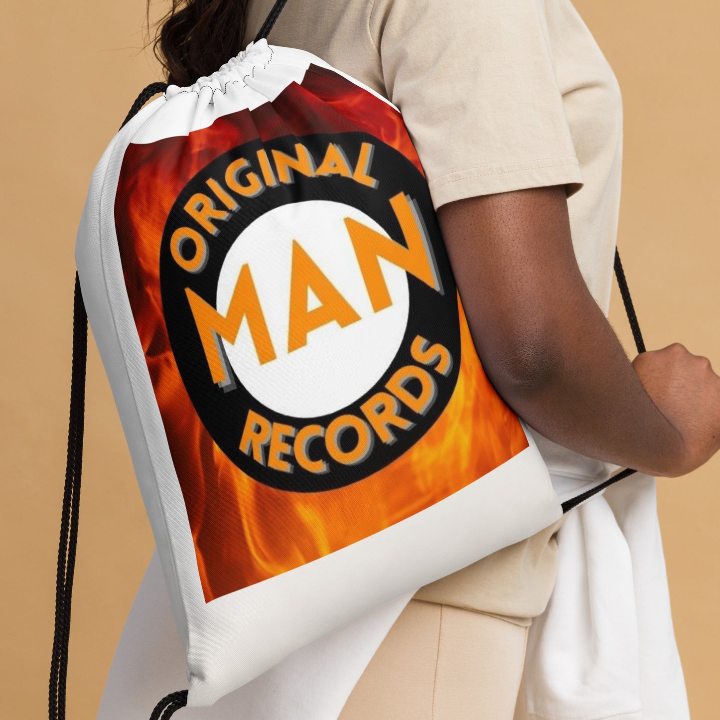 Original Man Records Drawstring bag